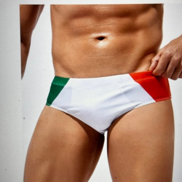 Brand New Men Contrast Panel Swim Brief Various - Picture 3 of 3